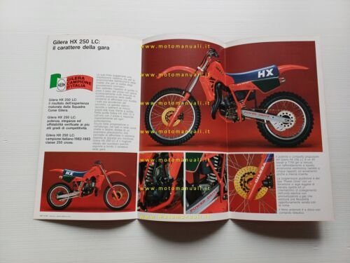 Gilera HX 250 LC Cross 1983 depliant moto originale brochure