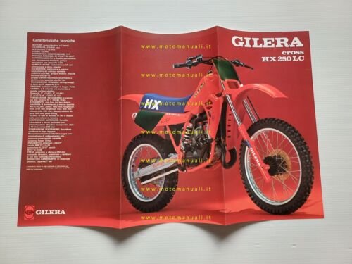 Gilera HX 250 LC Cross 1983 depliant moto originale brochure