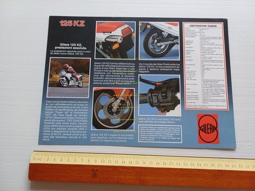 Gilera KZ 125 1986 depliant originale ITALIANO