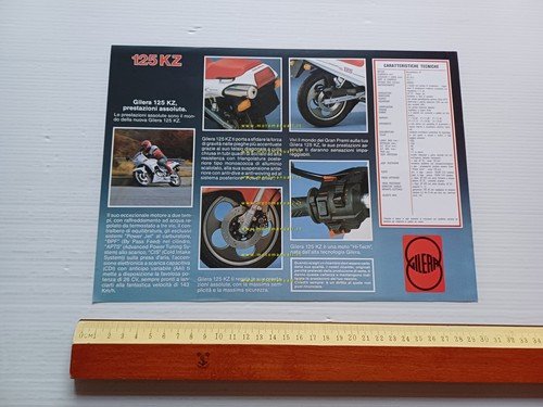 Gilera KZ 125 1986 depliant originale ITALIANO