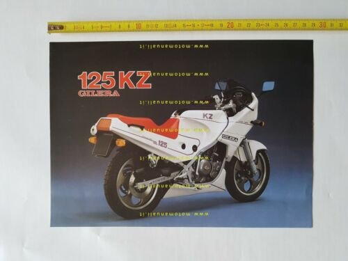 Gilera KZ 125 1986 depliant originale ITALIANO moto brochure