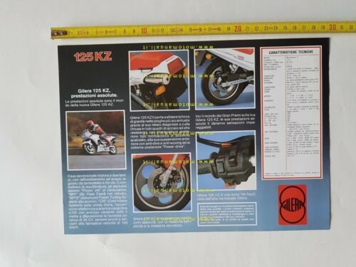 Gilera KZ 125 1986 depliant originale ITALIANO moto brochure