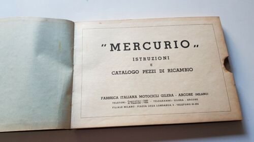 GILERA Mercurio 500 1°S manuale uso + catalogo ricambi owner's …