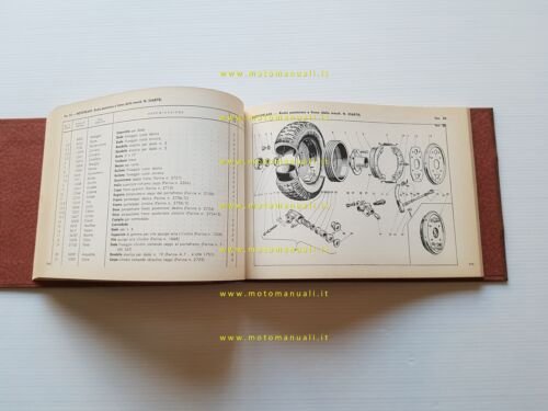 Gilera Mercurio 500 motocarro 1957 catalogo ricambi originale