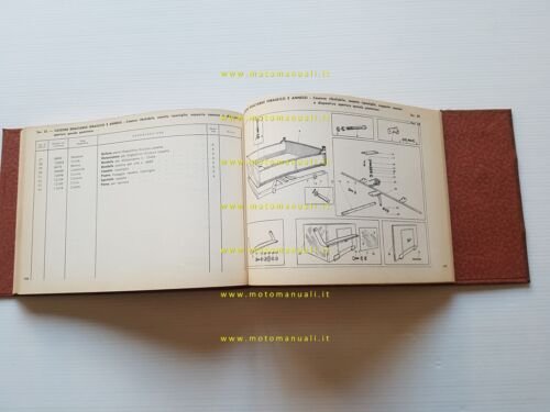 Gilera Mercurio 500 motocarro 1957 catalogo ricambi originale