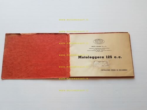 Gilera motoleggera 125 1950 catalogo ricambi originale