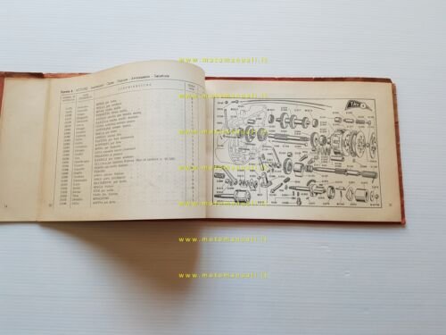 Gilera motoleggera 125 1950 catalogo ricambi originale