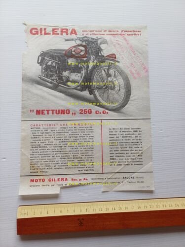 Gilera Nettuno 250 anni 40 depliant italiano originale