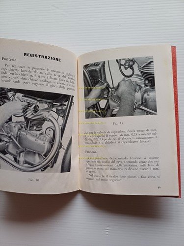 Gilera Nettuno 250 Sport Turismo 1952 manuale uso ITALIANO originale