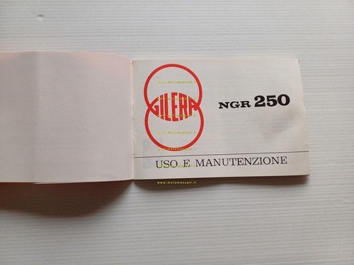 Gilera NGR 250 1985 manuale uso manutenzione libretto istruzioni originale