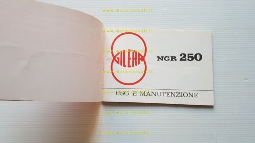 Gilera NGR 250 1985 manuale uso manutenzione libretto originale