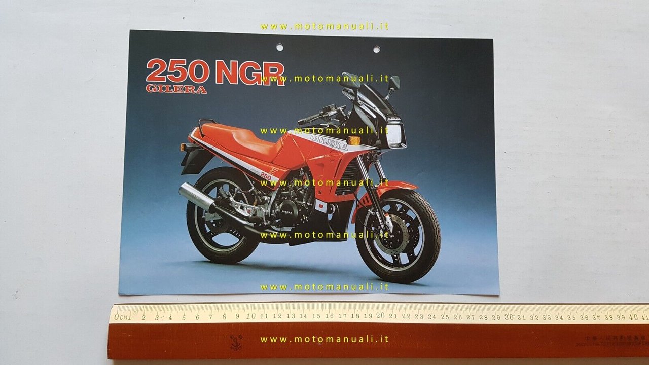 Gilera NGR 250 1986 depliant originale ITALIANO moto brochure