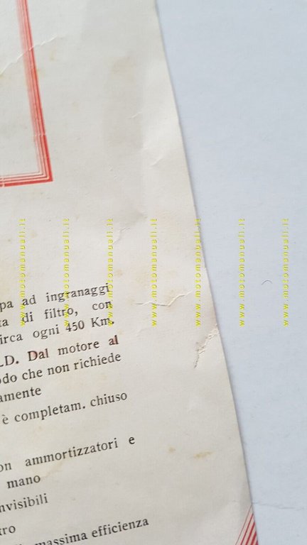 GILERA produzione modelli 1935 depliant italiano ANTEGUERRA originale