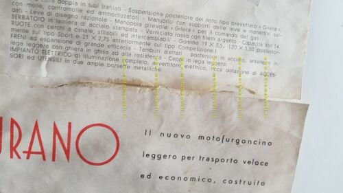 GILERA Produzione modelli 1941 depliant originale anteguerra moto brochure