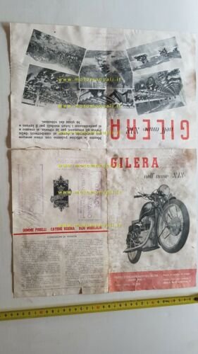 GILERA Produzione modelli 1941 depliant originale anteguerra moto brochure