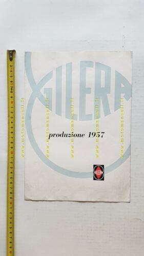Gilera produzione modelli 1957 depliant originale ITALIANO moto brochure