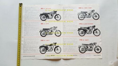 Gilera produzione modelli 1959 depliant originale ITALIANO moto brochure