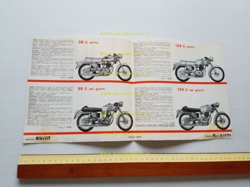 Gilera produzione modelli Serie Giubileo 1963 depliant italiano originale