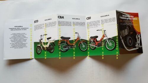 Gilera produzione moto ciclomotori modelli 1979 depliant italiano originale