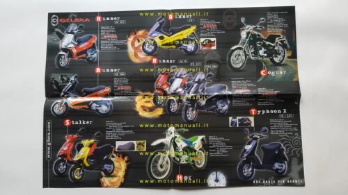 Gilera produzione tutti modelli 1999 depliant poster originale