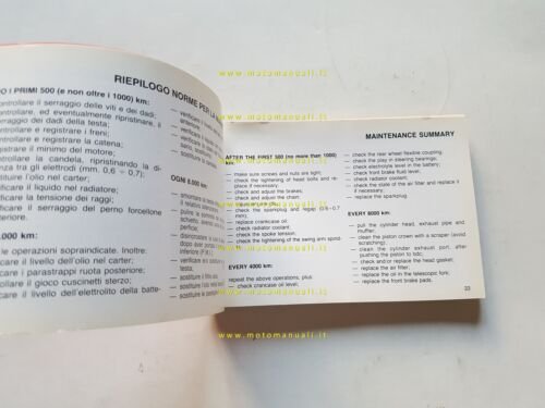 Gilera Rally 125 RC 1987 manuale uso manutenzione libretto originale