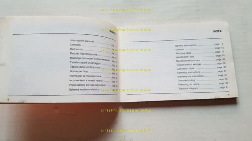 Gilera Rally 250 RC 1987 manuale uso manutenzione originale owner's …