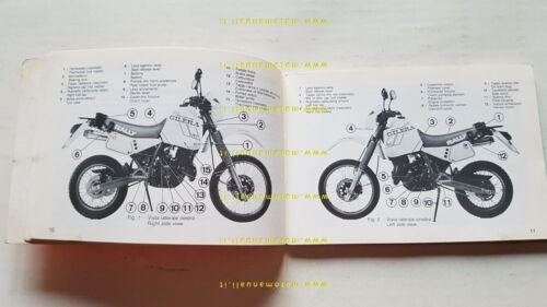 Gilera Rally 250 RC 1987 manuale uso manutenzione originale owner's …