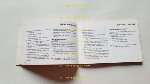 Gilera Rally 250 RC 1987 manuale uso manutenzione originale owner's …