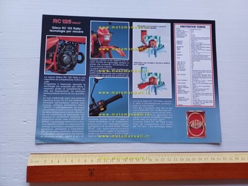Gilera RC 125 Rally 1987 depliant originale ITALIANO moto