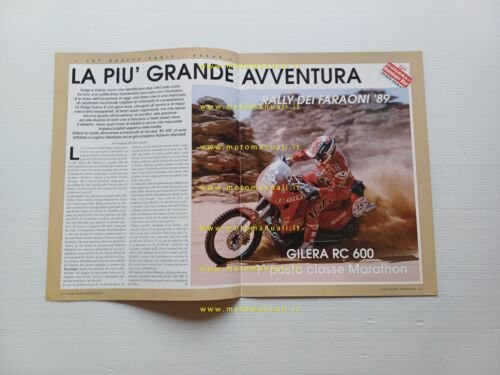 Gilera RC 600 12 Paris-Dakar 1989 opuscolo depliant originale