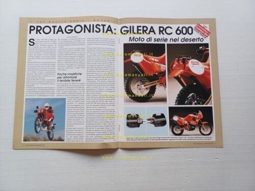 Gilera RC 600 12 Paris-Dakar 1989 opuscolo depliant originale