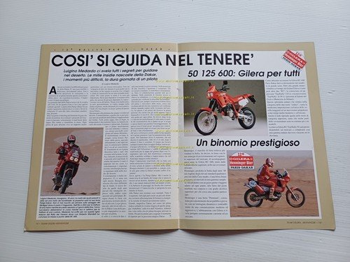 Gilera RC 600 12a Paris-Dakar 1989 opuscolo depliant originale
