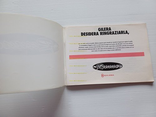 Gilera Runner 50 manuale uso manutenzione libretto istruzioni italiano originale
