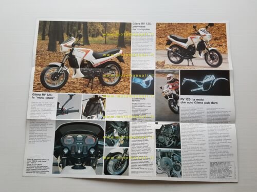 Gilera RV 125 1983 depliant poster originale ITALIANO