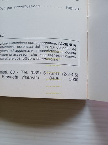 Gilera RV 125 1984 manuale uso manutenzione libretto istruzioni originale