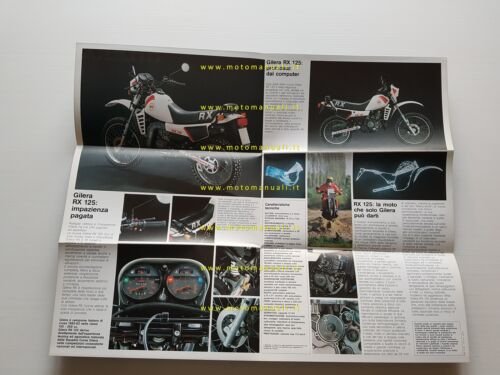 Gilera RX 125 1983 depliant poster originale ITALIANO