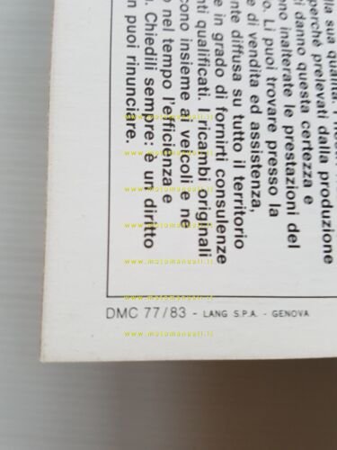 Gilera RX 125 1983 depliant poster originale ITALIANO