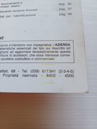 Gilera RX 125 1984 manuale uso manutenzione libretto istruzioni originale