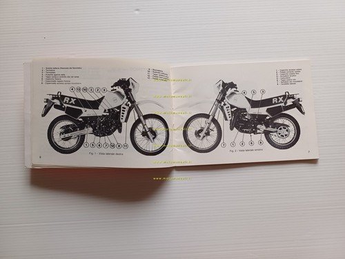Gilera RX 125-RX 200 1985 manuale uso manutenzione libretto istruzioni …