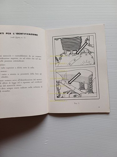 Gilera Saturno 500 Militare 1951 manuale uso manutenzione originale italiano