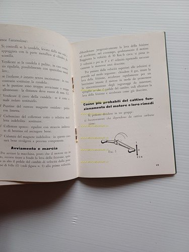 Gilera Saturno 500 Militare 1951 manuale uso manutenzione originale italiano