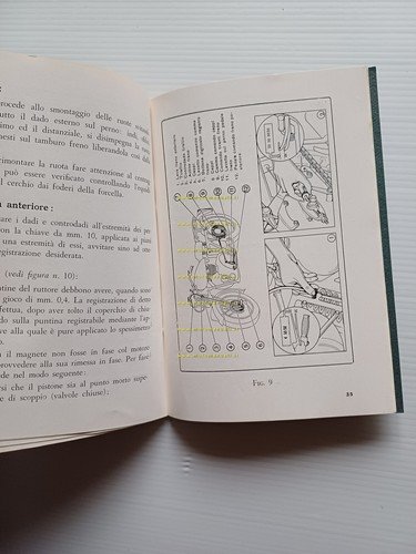 Gilera Saturno 500 Militare 1951 manuale uso manutenzione originale italiano