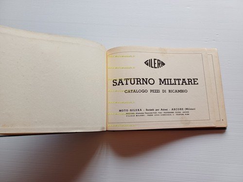 Gilera Saturno 500 Militare 1954 catalogo ricambi originale