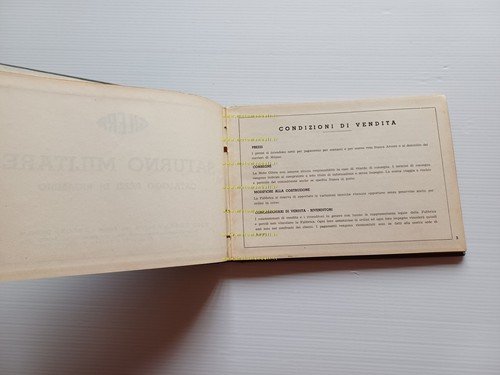 Gilera Saturno 500 Militare 1954 catalogo ricambi originale