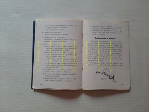 Gilera Saturno 500 Sport - Turismo 1950 manuale uso originale …