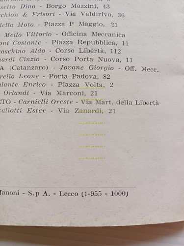 Gilera Saturno 500 Sport 1952 - Polizia 1953 manuale uso …