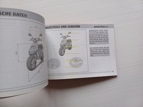 Gilera Stalker 50 1999 manuale uso manutenzione libretto originale testo …