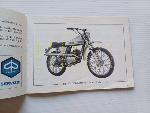 Gilera Trial 50 1971 manuale uso manutenzione libretto istruzioni originale