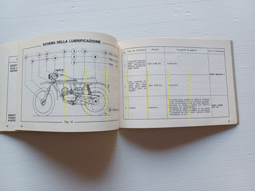 Gilera Trial 50 1971 manuale uso manutenzione libretto istruzioni originale