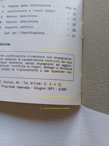 Gilera Trial 50 1971 manuale uso manutenzione libretto istruzioni originale